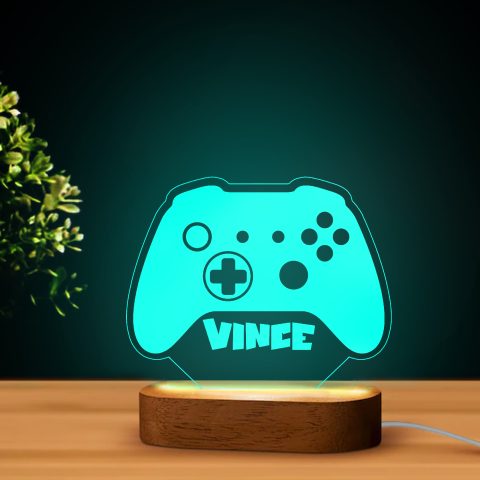 Xbox kontroller alakú LED lámpa névvel