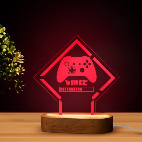 Négyszögletes Xbox kontrolleres LED lámpa névvel