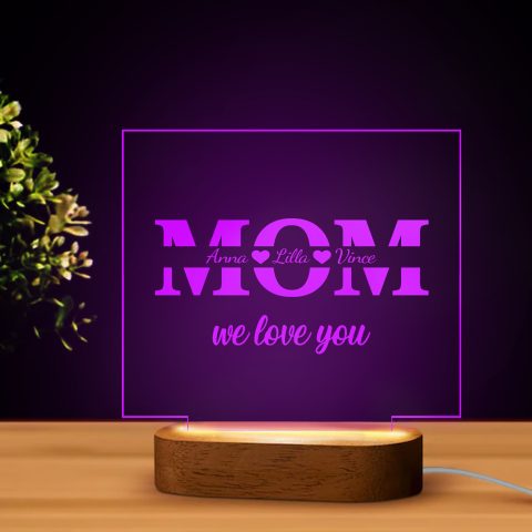 Mom we love you, nevekkel LED lámpa