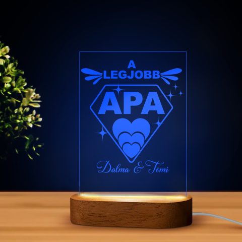 Téglalap alakú legjobb apás LED lámpa nevekkel