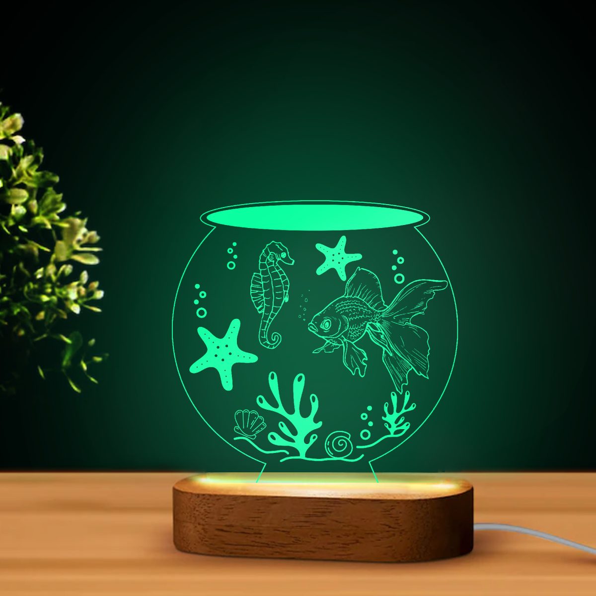 Akvárium alakú LED lámpa