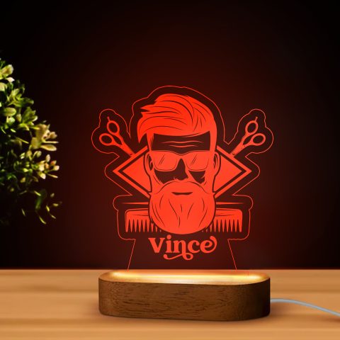 Barber LED lámpa névvel