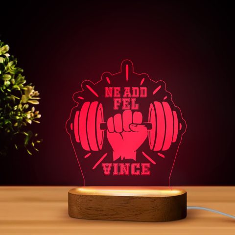 Ne add fel súlyzó mintás LED lámpa névvel