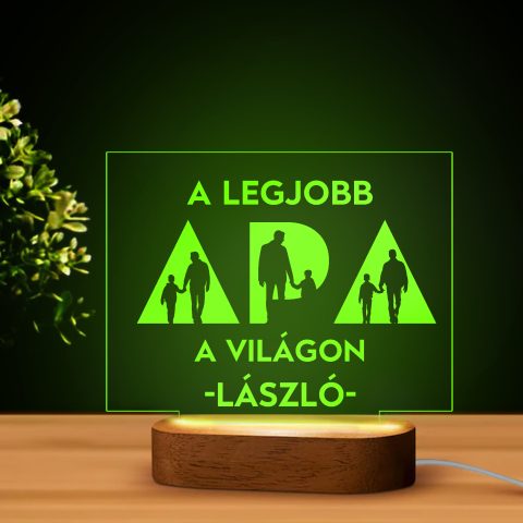 Legjobb apa a világon LED lámpa névvel