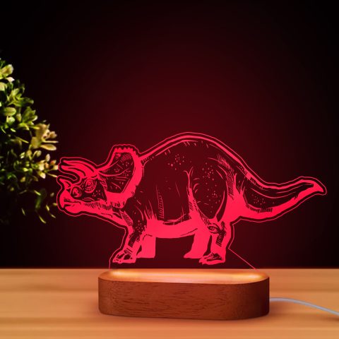 Triceratopsz alakú LED lámpa
