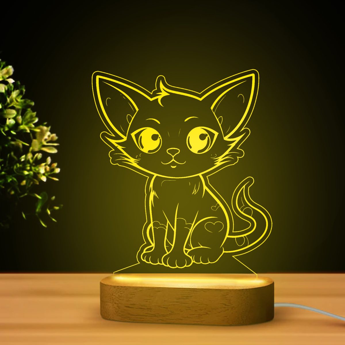 Cica alakú LED lámpa