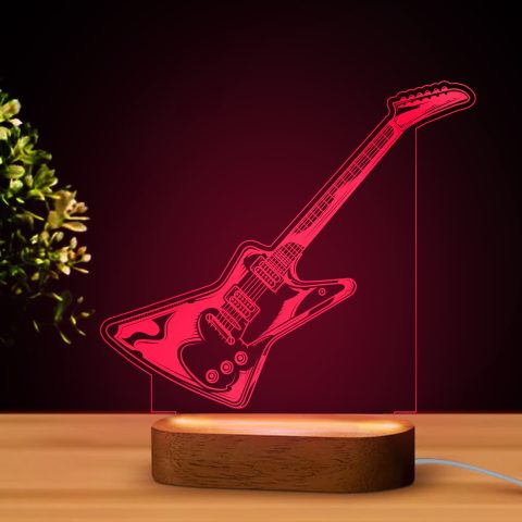 Elektromos gitár mintás LED lámpa