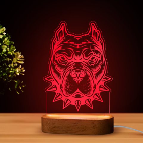 Pitbull alakú LED lámpa