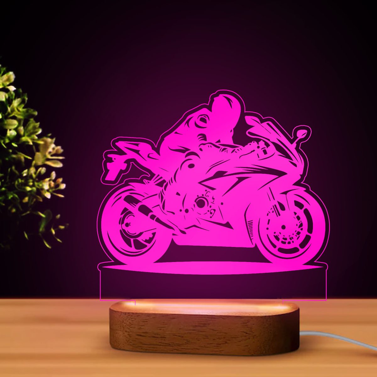 Gyorsuló motoros LED lámpa
