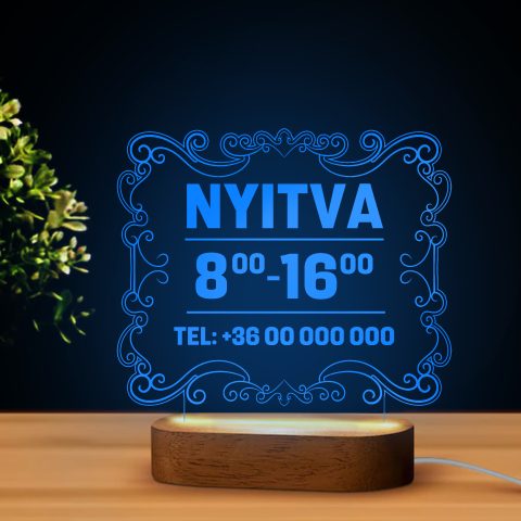 Nyitvatartásos LED lámpa 2