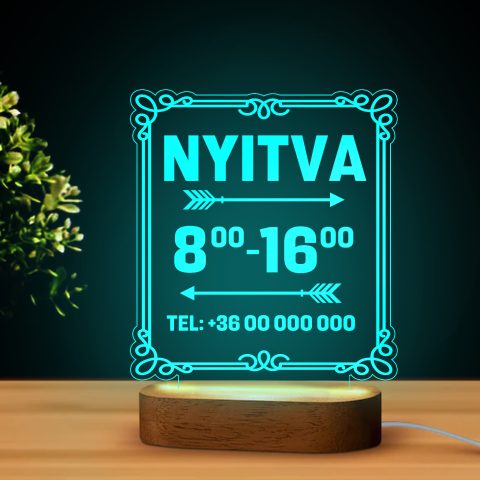 Nyitvatartásos LED lámpa 3