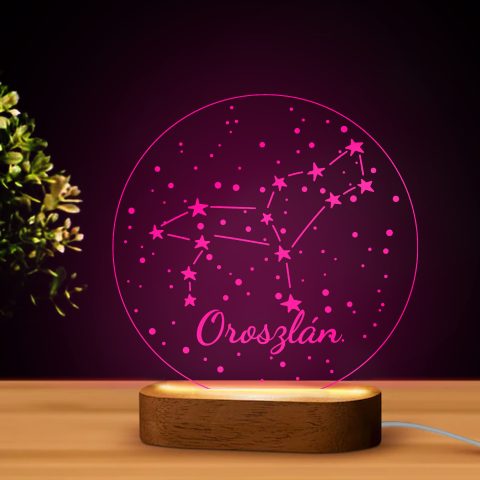 Oroszlán vonalrajzos LED lámpa