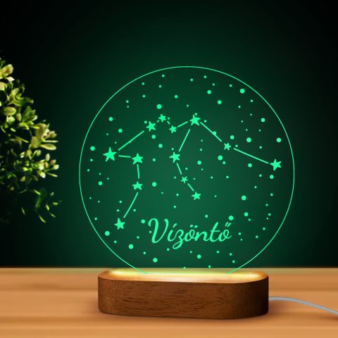 Vízöntő vonalrajzos LED lámpa