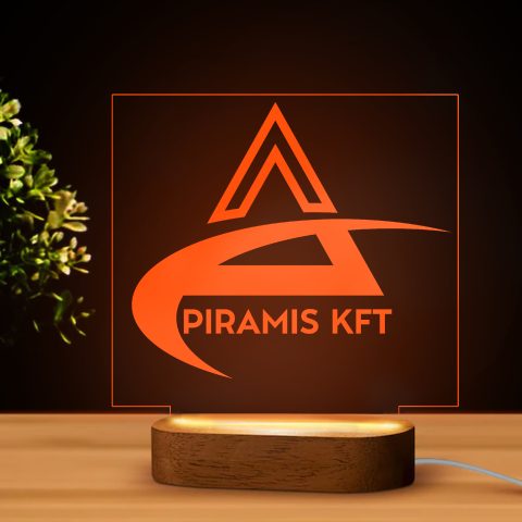 Négyzet alakú LED lámpa saját logóval