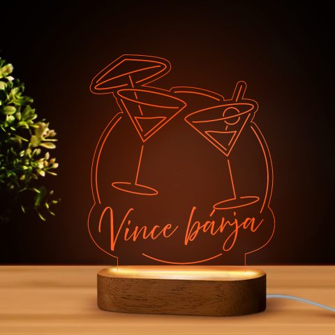 Koktélos neves led lámpa