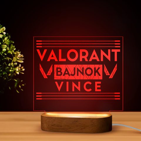 Valorant bajnok neves led lámpa