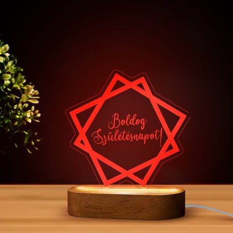Boldog születésnapot feliratú led lámpa