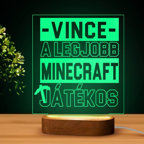 A legjobb minecraft játékos neves led lámpa