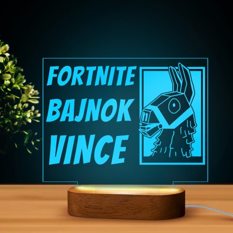 Fortnite bajnok neves led lámpa