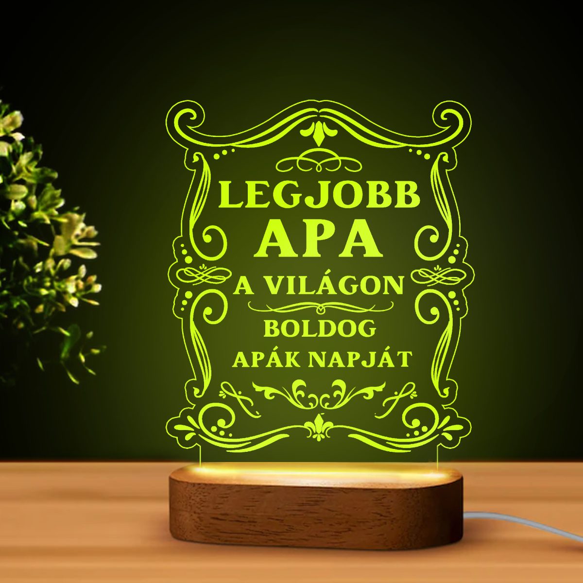 Boldog apák napját led lámpa
