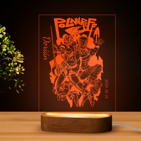 Jojo's Bizarre Adventure 6 LED lámpa, névvel és dátummal