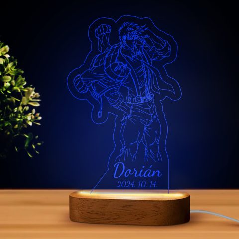 Jojo's Bizarre Adventure 9 LED lámpa, névvel és dátummal