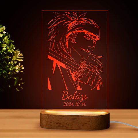 Bleach 5 LED lámpa, névvel és dátummal