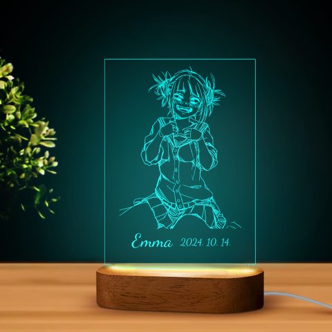 Boku no Hero Academia 2 LED lámpa, névvel és dátummal