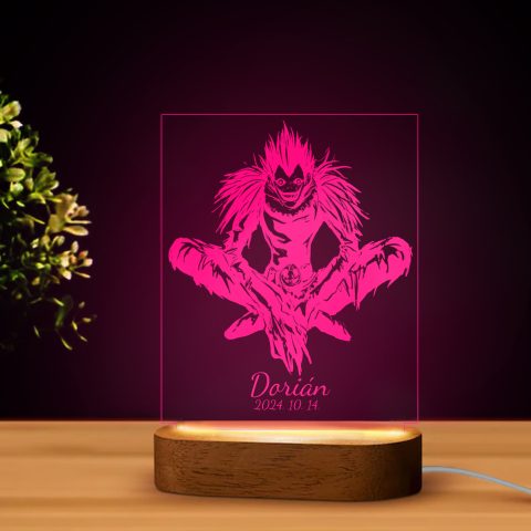 Death Note 4 LED lámpa, névvel és dátummal