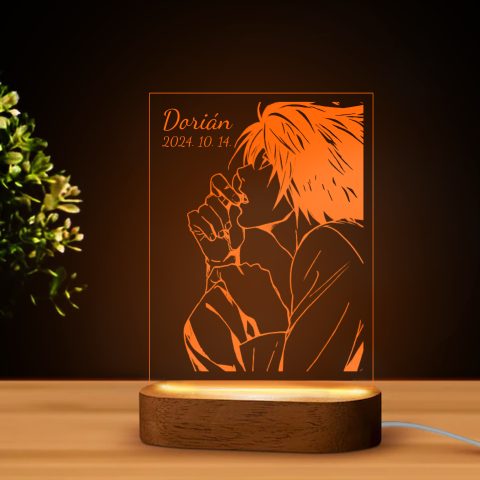 Death Note 7 LED lámpa, névvel és dátummal