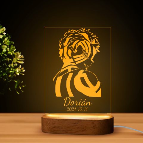 Demon Slayer 4 LED lámpa, névvel és dátummal