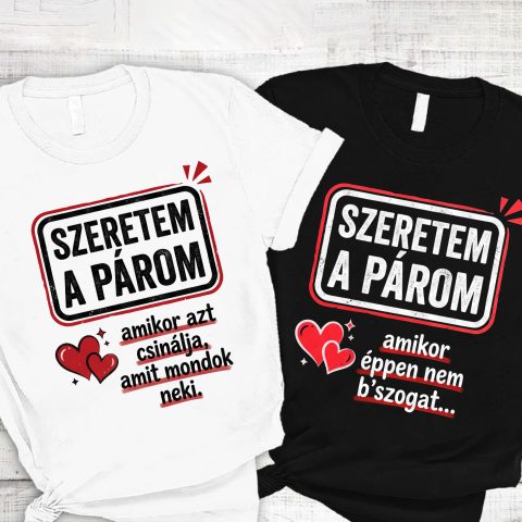 Szeretem a párom amikor páros póló