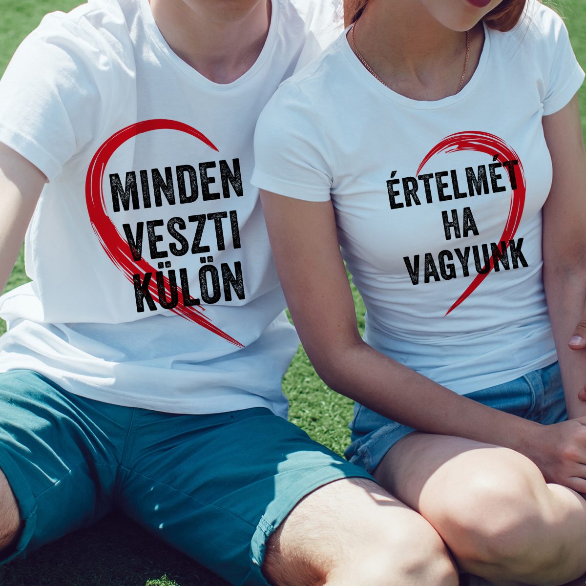 Minden értelmét veszti ha külön vagyunk páros póló