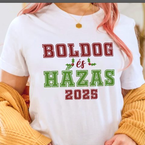 Boldog és házas póló vagy pulcsi évszámmal