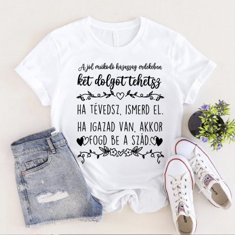 A jól működő házasság érdekében két dolgot tehetsz póló