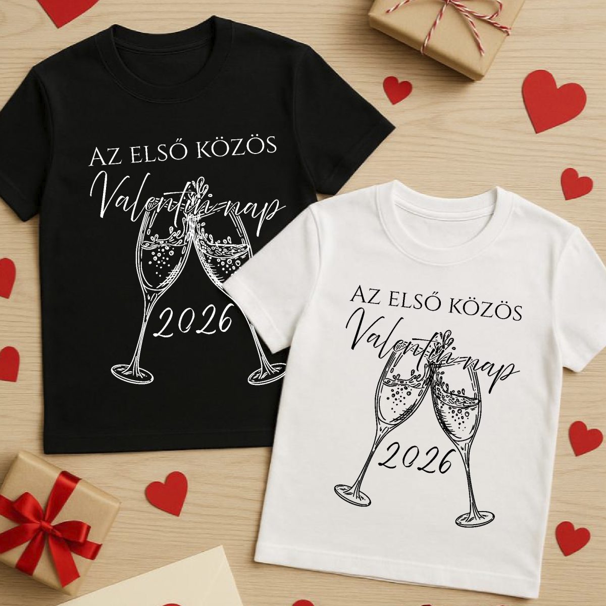 Az első közös valentin nap páros póló vagy pulcsi